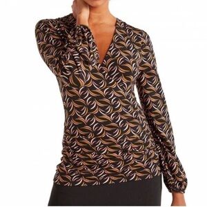 BODEN Elodie Wrap Top Navy Blue Size US 4